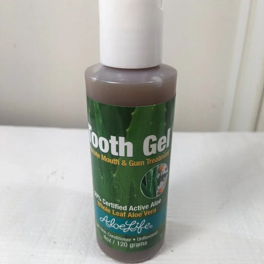 NEW Aloe Life Tooth Gel 4 oz ultimate mouth & gum treatment Unflavored aloe vera